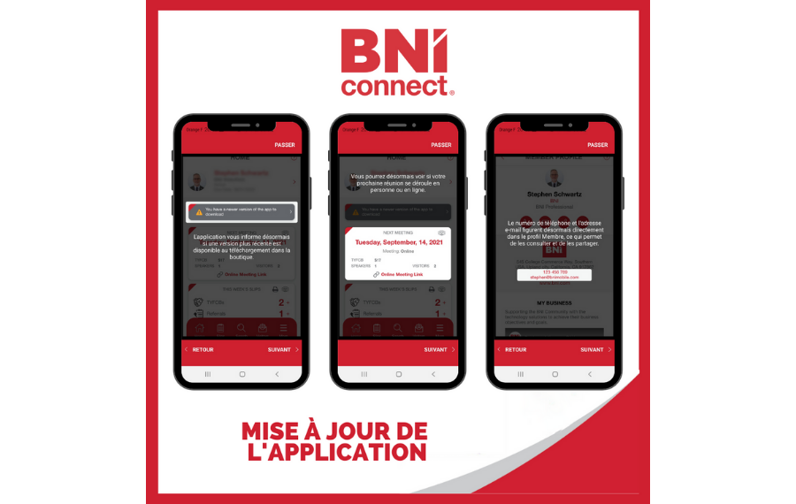 Mise à jour de BNI Connect Mobile